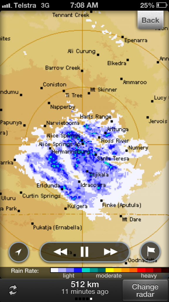 Alice Springs Rain Radar - for most of July 8th, and 9th. And maybe 10th too.