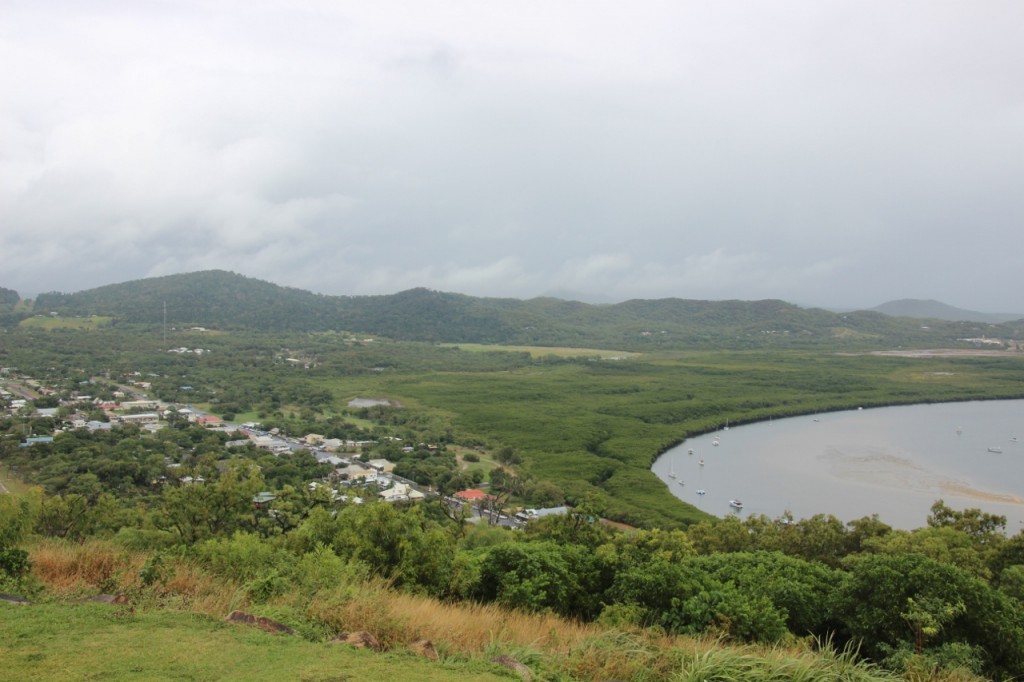 View of Cooktown and  Endeavour River from Grassy Hill