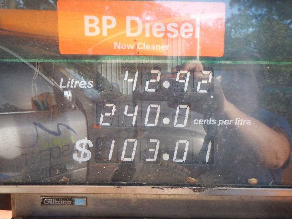 We were pleased we filled up in Weipa.